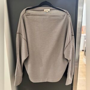Elegant Off-the-Shoulder Gray Sweater